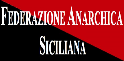 Banner of FAS. Sicilian Anarchist Federation -Federazione Anarchica Siciliana