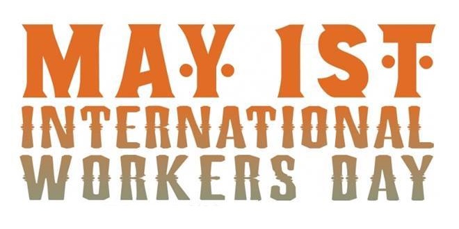 Mayday logo in words - May 1st International workers day