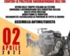 2 April 2022 Anti-militarist demo poster Italy