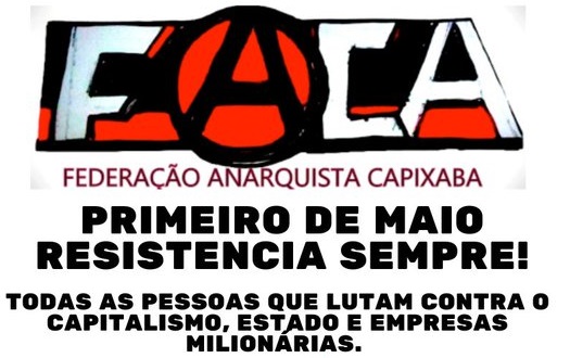 Mayday 2023 in Capixaba, Acre, Brasil FACA poster - cropped, Full poster below.
