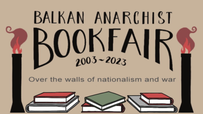 Balkan Anarchist Bookfair banner 2023