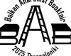 Balkan Anarchist Bookfair 2025 Thessaloniki logo image showing text and a ladder representing the A of BAB