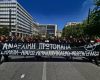 Mayday in Greece - anarchists with banner 2025