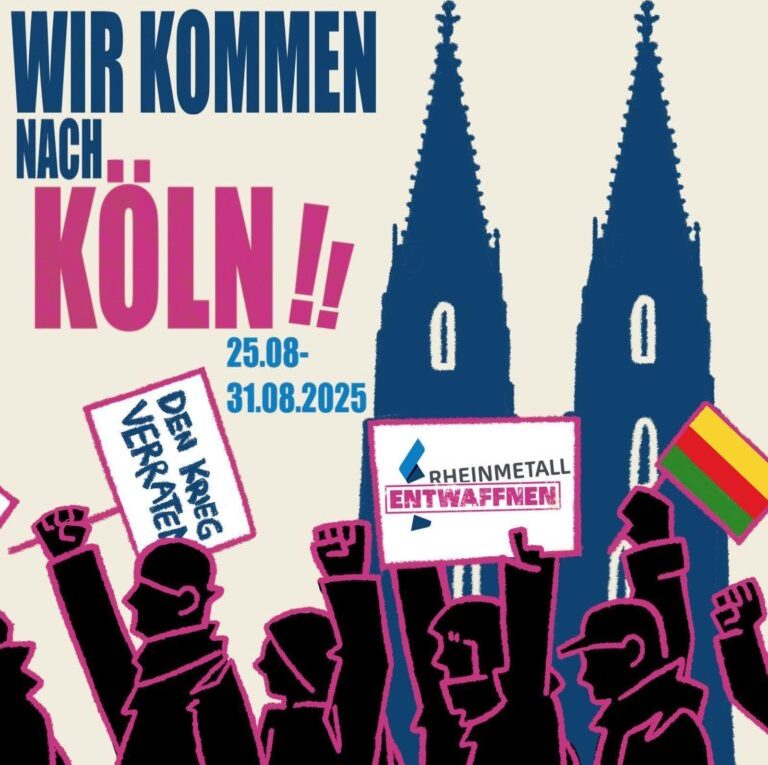 Antimilitarist camp in Cologne August 2025