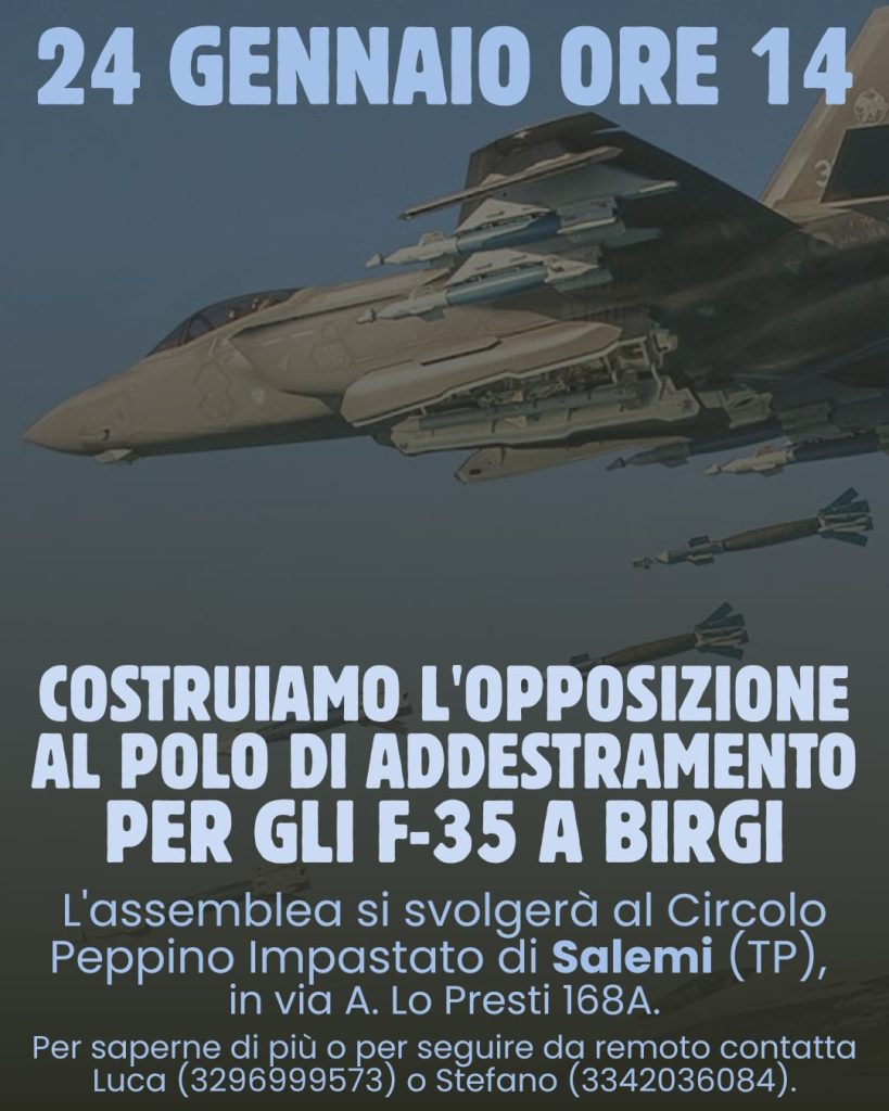 Protests against F35 warplanes in Sicily