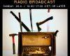 Image of radio and axes to adverstise an online anarchist radio show on Sunday 26th April 2026
