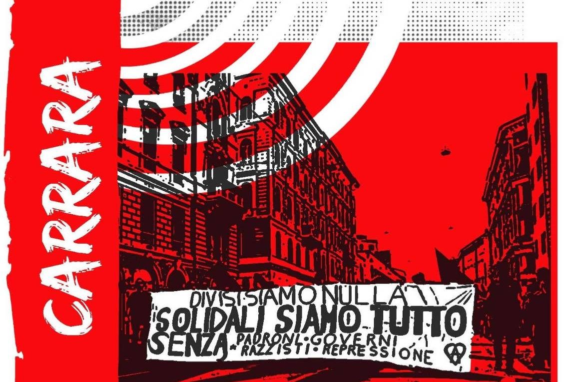 FAI Festa poster of the anarchist festival in Carrara Italy on 10th to 12th July 2026